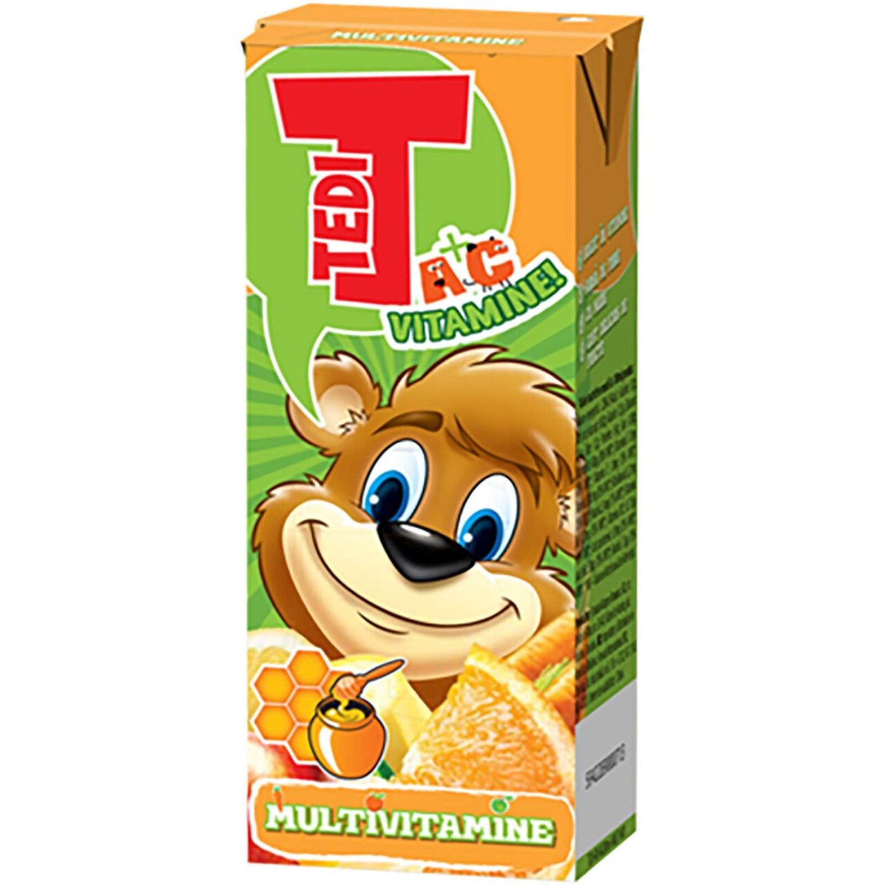 Bautura racoritoare pe baza de miere si portocale Tedi multivitamine, 200 ml
