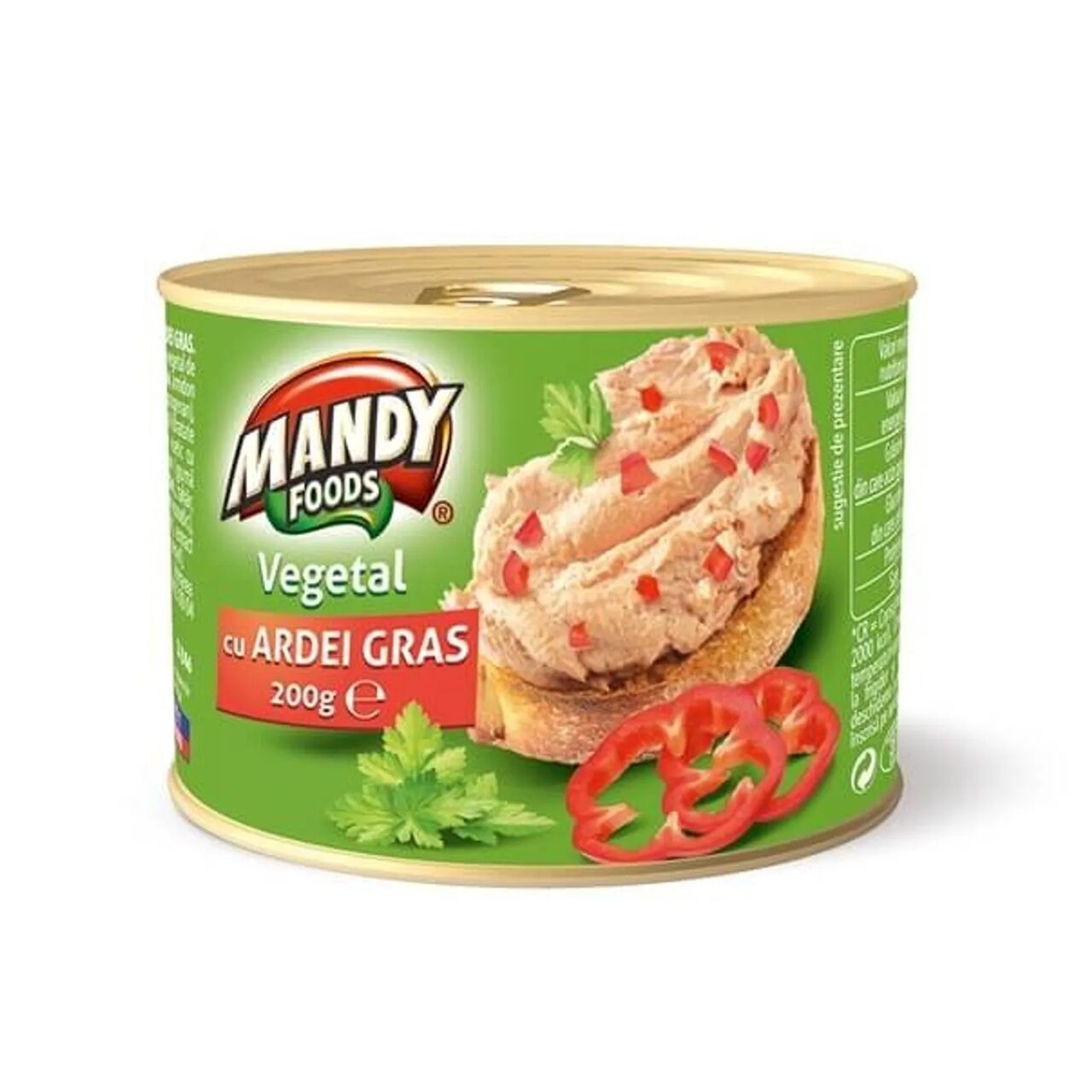 Pateu vegetal cu ardei Mandy, 200g