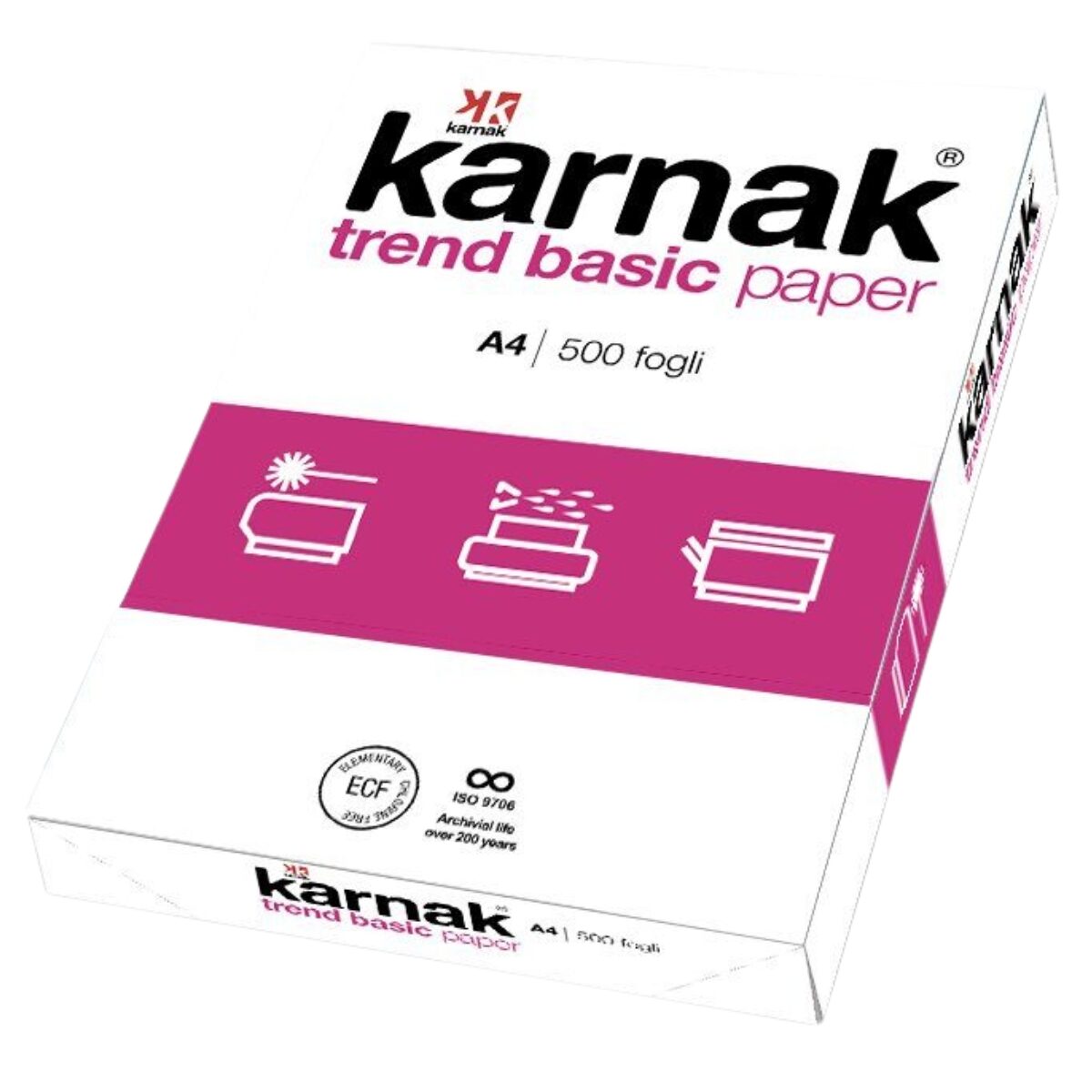 Hârtie Karnak Carta Trend Basic A4 – 500 foi pentru fotocopii și imprimări