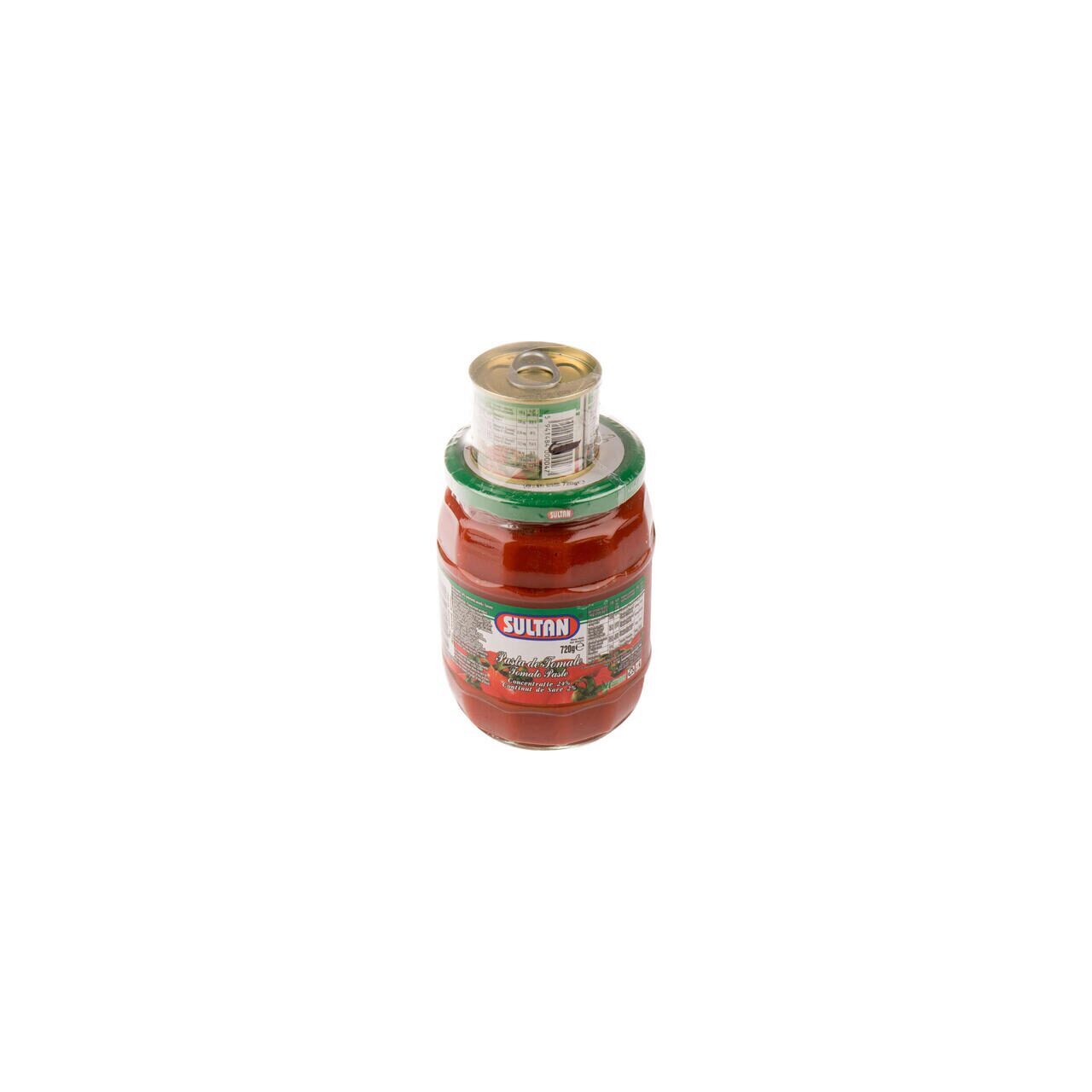 Sultan pasta de tomate 24% borcan 720 g + Sultan pasta de tomate 24% conserva 70 g
